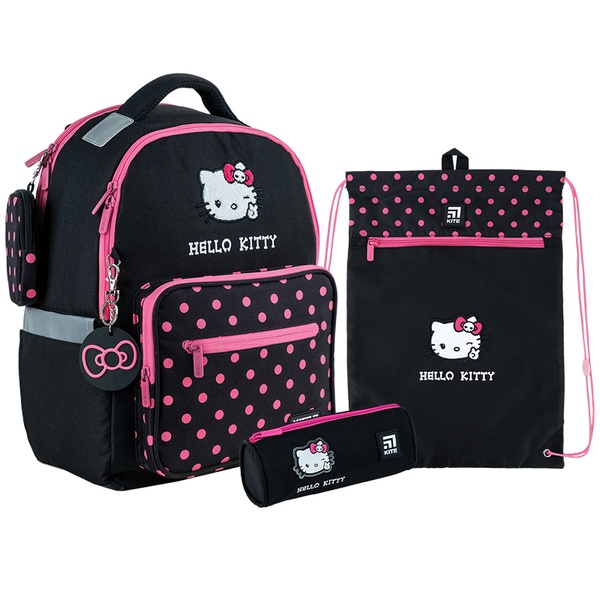 Школьный набор Kite Hello Kitty SET_HK24-770M (рюкзак, пенал, сумка) SET_HK24-770M фото