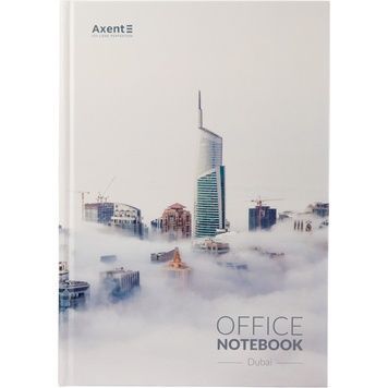 Книга записна Axent City Dubai 8423-23-A, A4, 210x295 мм, 192 аркуша, клітинка, тверда обкладинка 8423-23-A фото