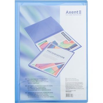 Дисплей-книга з кишенею Axent 1020-22-A, А4, 20 файлiв, синя 1020-22-A фото