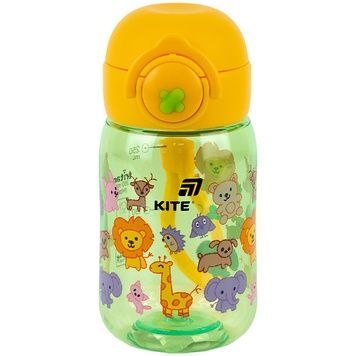 Пляшечка для води Kite K25-1235-3, Zoo, 360 мл, зелена K25-1235-3 фото