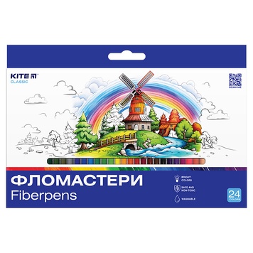 Фломастеры Kite Classic K-456, 24 цвета K-456 фото