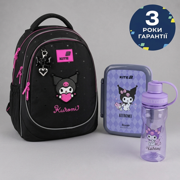 Рюкзак шкільний Kite Education Kuromi HK26-700M 3в1 HK26-700Mset2 фото
