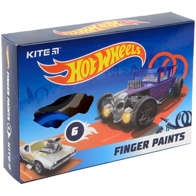 Фарби пальчикові Kite Hot Wheels , 6 кольорів HW22-064 фото