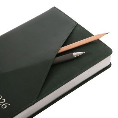 Дневник-деловая записная книжка А5 Leo Planner датированный 2026 "Whisky", твердая, зеленая, 368 страниц (252669) 252669 фото