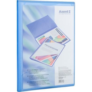 Дисплей-книга з кишенею Axent 1020-22-A, А4, 20 файлiв, синя 1020-22-A фото