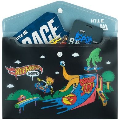 Папка на кнопці Kite Hot Wheels HW25-245, A5 HW25-245 фото
