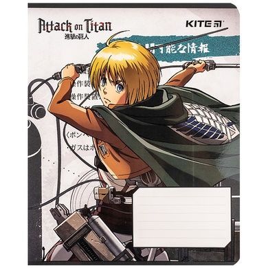 Зошит шкільний Kite Attack on Titan AT24-232, 12 аркушів, клітинка AT24-232 фото