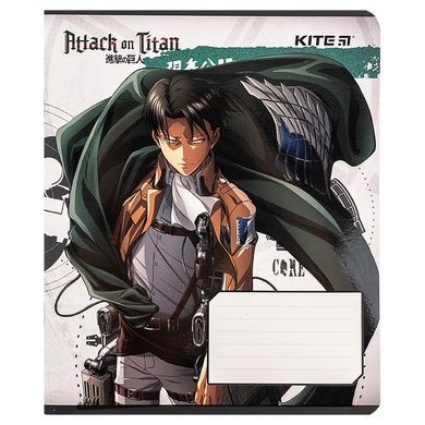 Зошит шкільний Kite Attack on Titan AT24-232, 12 аркушів, клітинка AT24-232 фото