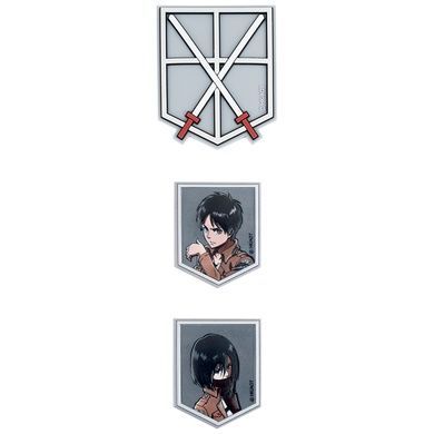 Набір бейджів на липучці Kite Attack on Titan AT25-3012, 3 шт. AT25-3012 фото
