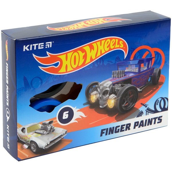 Краски пальчиковые Kite Hot Wheels , 6 цветов HW22-064 фото