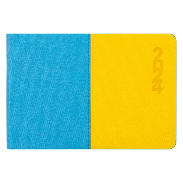 Еженедельник 10х15см Leo Planner датированный 2024 Tiffany желто голубой 252465 фото