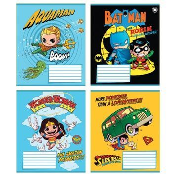 Зошит шкільний Kite DC Comics DC24-235, 12 аркушів, коса лінія DC24-235 фото
