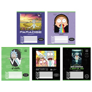 Зошит шкільний Kite Rick and Morty RM24-236, 18 аркушів, клітинка RM24-236 фото