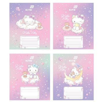 Зошит шкільний Kite Hello Kitty HK26-235-1, 12 аркушів, коса лінія HK26-235-1 фото