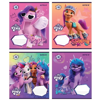 Тетрадь школьная Kite My Little Pony LP24-235, 12 листов, в косую линию LP24-235 фото