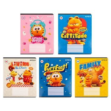 Зошит шкільний Kite Garfield GF24-234, 12 аркушів, лінія GF24-234 фото