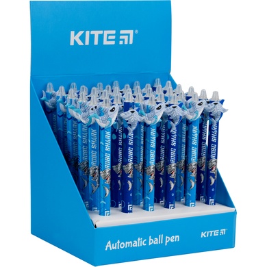 Ручка кулькова автоматична Kite Shark K22-393, синя K22-393 фото