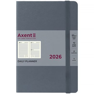 Ежедневник 2026 Axent Partner Strong 8819-26-62-A, 145*210, серый 8819-26-62-a фото