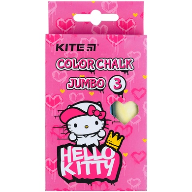 Крейда кольорова Kite Jumbo Hello Kitty HK21-077, 3 кольори HK21-077 фото