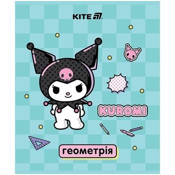 Зошит предметний Kite Kuromi HK25-240-1, 48 аркушів, клітинка, геометрія HK25-240-1 фото