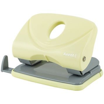 Дырокол для бумаги Axent Welle-2 3820-08-A, пластиковый, 20 листов, Pastelini, желтый 3820-08-a фото