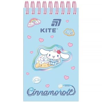 Блокнот на спіралі Kite Cinnamoroll CR26-279, 80 аркушів, лінія CR26-279 фото