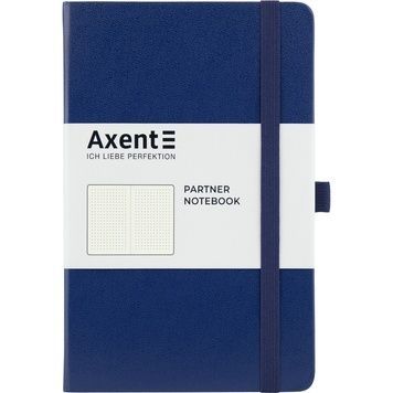 Книга записна Axent Partner 8306-02-A, A5-, 125x195 мм, 96 аркушів, крапка, тверда обкладинка, темно-синя 8306-02-A фото