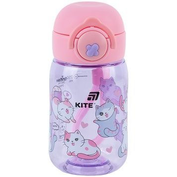Пляшечка для води Kite K25-1235-1, Cats, 360 мл, фіолетова K25-1235-1 фото