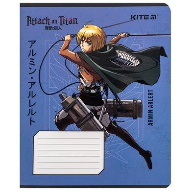 Зошит шкільний Kite Attack on Titan AT24-234, 12 аркушів, лінія AT24-234 фото