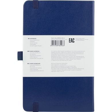 Книга записная Axent Partner 8306-02-A, A5-, 125x195 мм, 96 листов, точка, твердая обложка, темно-синяя 8306-02-A фото