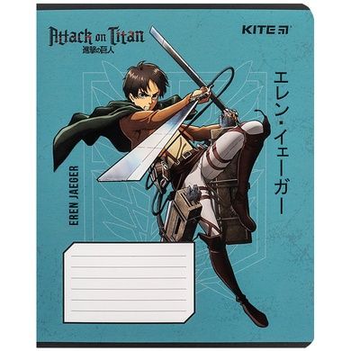 Зошит шкільний Kite Attack on Titan AT24-234, 12 аркушів, лінія AT24-234 фото