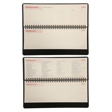 Планинг настольный 30х14 см Leo Planner датированный 2026 "Persona", черный, 128 страниц (252657) 252657 фото