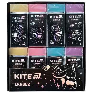 Ластик цветной с глиттером Kite Universe K24-144, ассорти K24-144 фото