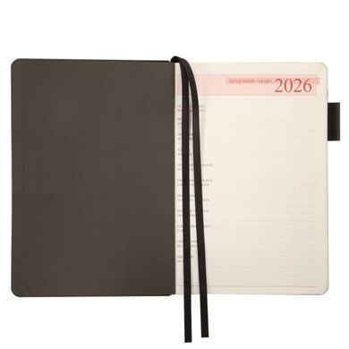 Щоденник-діловий записник А5 Leo Planner датований 2026 "Binario", м'який, графіт, 368 сторінок (252640) 252640 фото