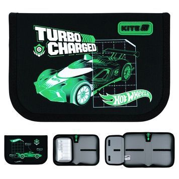 Пенал без наполнения Kite Hot Wheels HW26-621, 1 отделение, 1 отворот HW26-621 фото