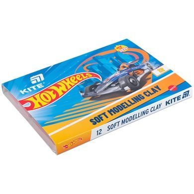 Пластилін восковий Kite Hot Wheels HW25-1086-1, 12 кольорів, 240 г HW25-1086-1 фото