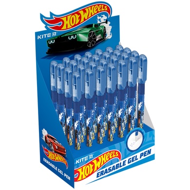 Ручка гелевая "пиши-стирай" Kite Hot Wheels HW23-068, синяя HW23-068 фото