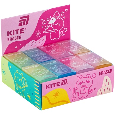 Гумка кольорова Kite Jelly cat K24-143, асорті K24-143 фото