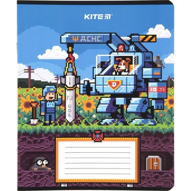 Зошит шкільний Kite Піксель K23-232-1, 12 аркушів, клітинка K23-232-1 фото