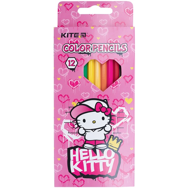 Карандаши цветные Kite Hello Kitty HK21-051, 12 цветов HK21-051 фото