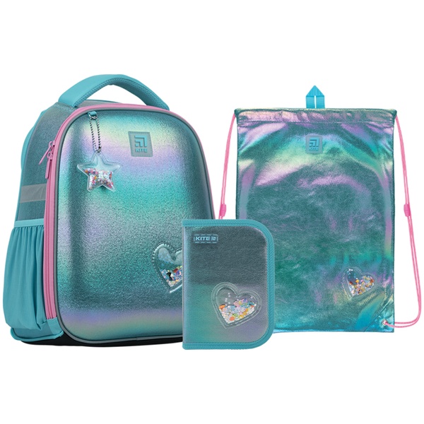Набор рюкзак+пенал+сумка для об. Kite 555S Shiny SET_K22-555S-8 фото