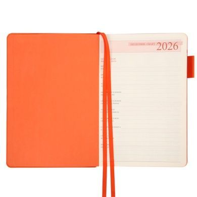 Щоденник-діловий записник А5 Leo Planner датований 2026 "Binario", м'який, помаранчевий, 368 сторінок (252641) 252641 фото