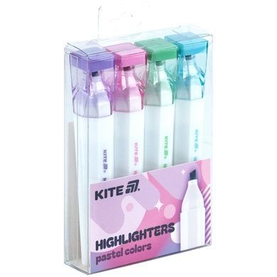 Маркер Highlighter Kite Creative Pastel Colors K24-1145-4, набір з 4-х кольорів K24-1145-4 фото