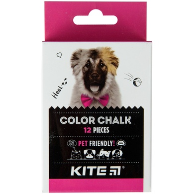 Крейда кольорова Kite Dogs K22-075, 12 шт K22-075 фото