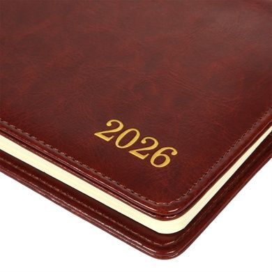Планінг (щотижневик) настільний 34х13 см Leo Planner датований 2026 "City", коричневий, 128 сторінок (252677) 252677 фото