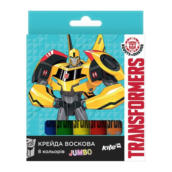 Мелки восковые Jumbo, 8 цветов Transformers TF17-076 TF17-076 фото