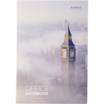 Книга записна Axent City London 8423-23-A, A4, 210x295 мм, 192 аркуша, клітинка, тверда обкладинка 8423-21-A фото