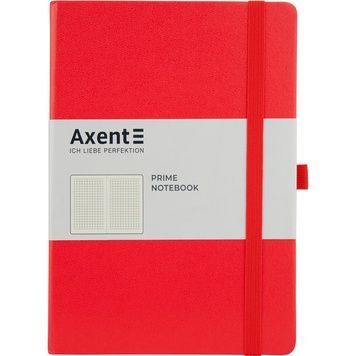 Книга записна Axent Partner Prime 8305-06-A, A5, 145x210 мм, 96 аркушів, клітинка, тверда обкладинка, червона 8305-06-A фото