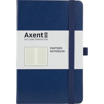 Книга записна Axent Partner 8308-02-A, A5-, 125x195 мм, 96 аркушів, лінія, тверда обкладинка, темно-синя 8308-02-A фото