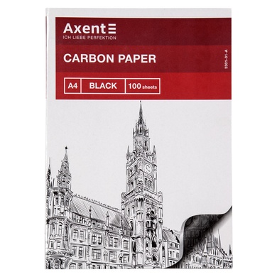 Папір копіювальний Axent 3301-01-A, 100 аркушів А4, чорний 3301-01-A фото